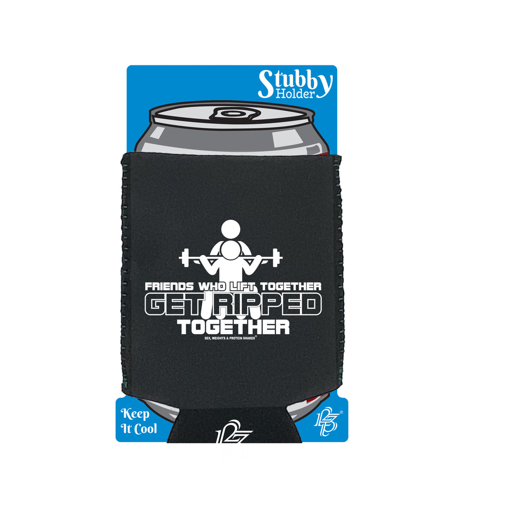 Swps Friends Who Lift Together - Funny Stubby Holder With Base
