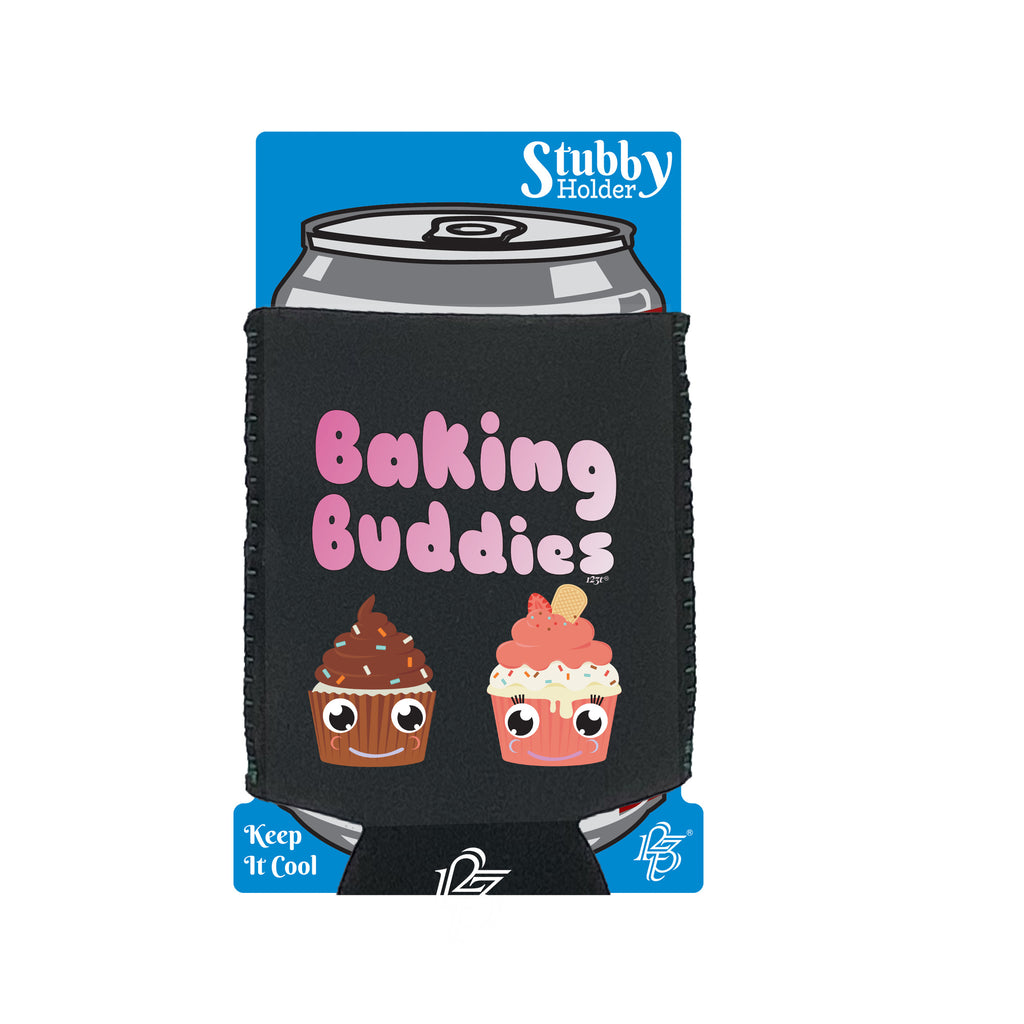 Baking Buddies Cup Cakes - Funny Stubby Holder With Base
