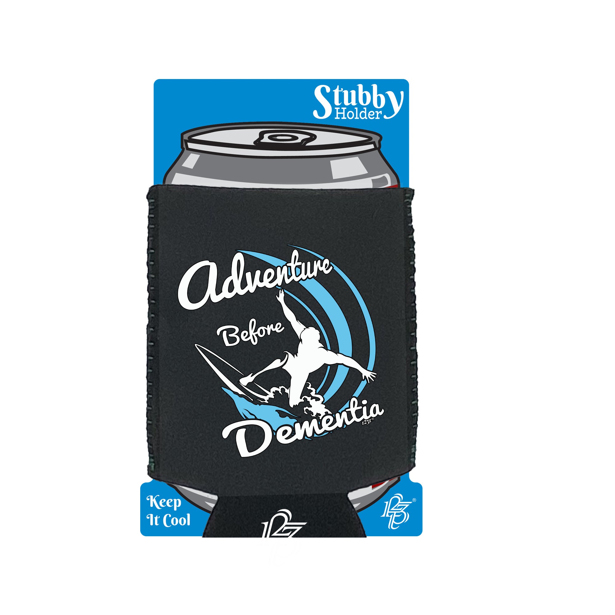 Surf Adventure Before - Funny Stubby Holder With Base