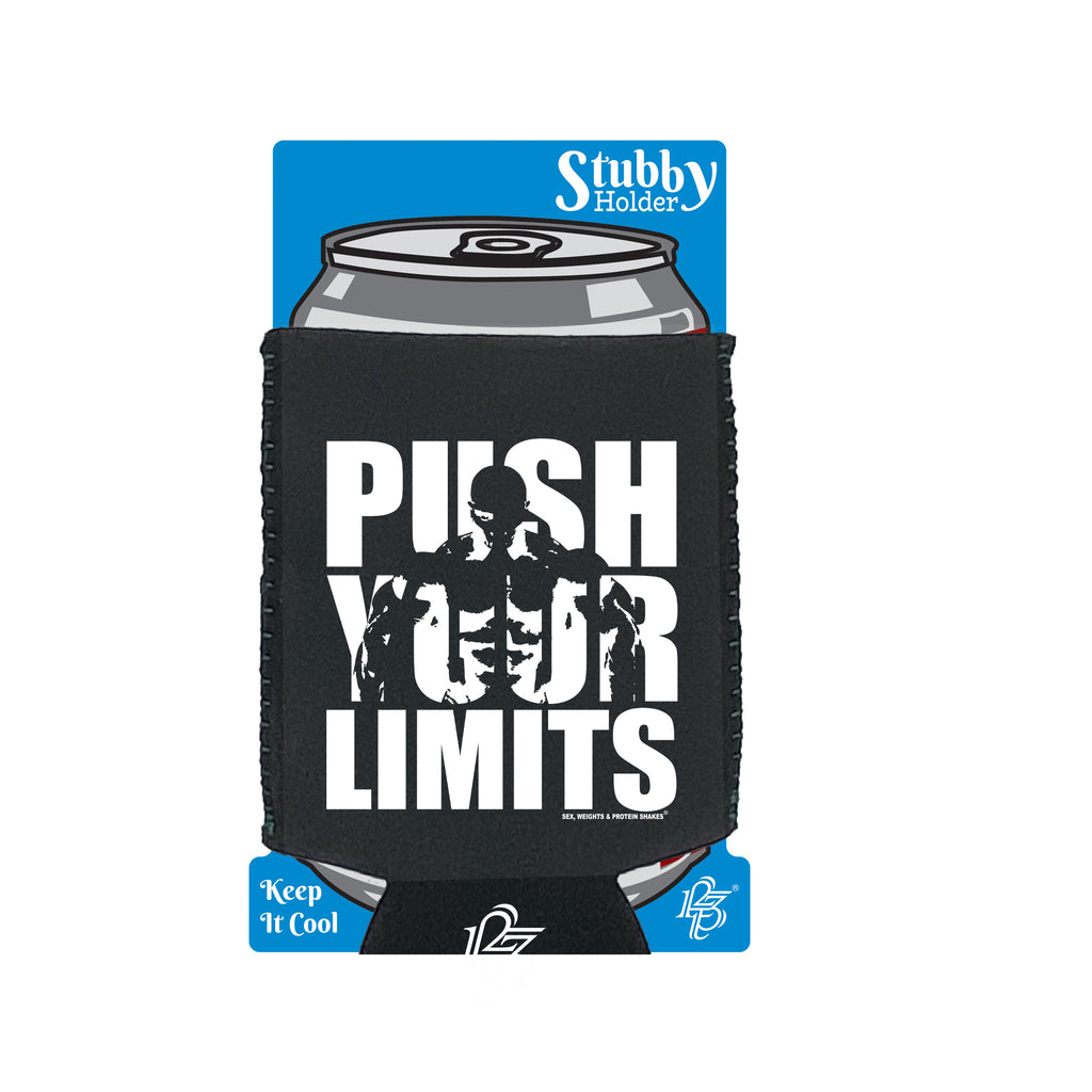 Swps Push Your Limits - Funny Stubby Holder With Base