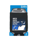 Ow Wreck Divers Penetrate Deeper - Funny Stubby Holder With Base