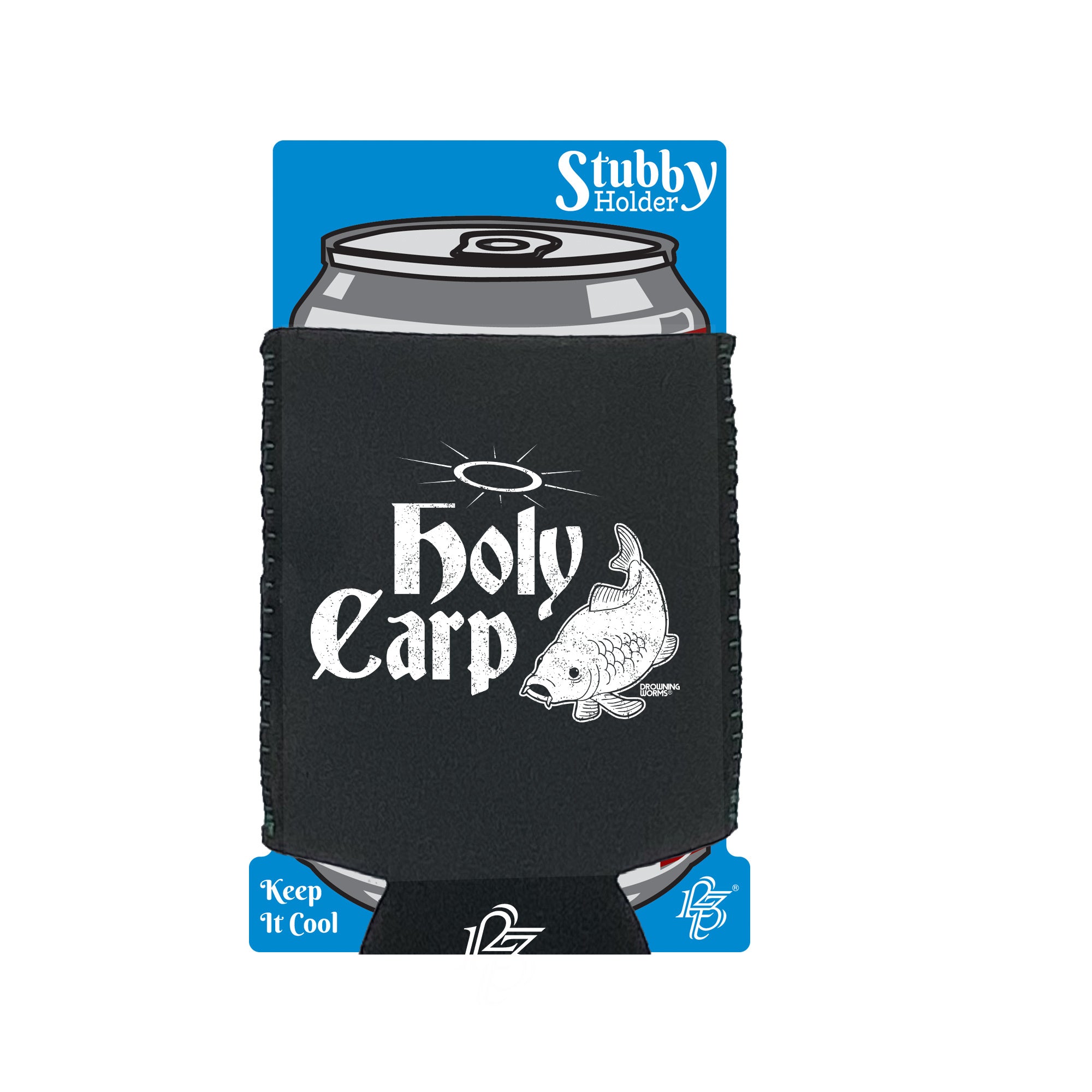 Dw Holy Carp - Funny Stubby Holder With Base