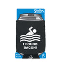 Found Bacon - Funny Stubby Holder With Base