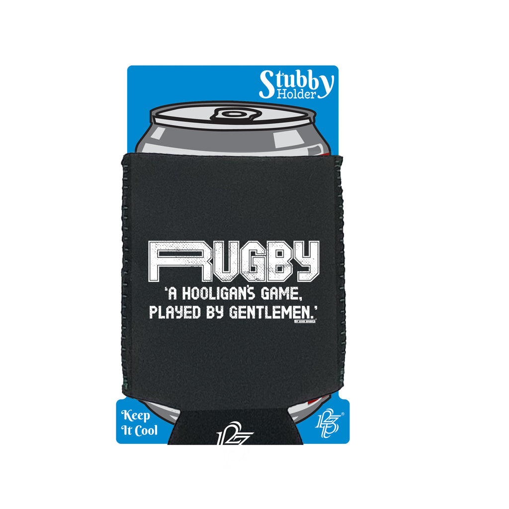 Uau Rugby Hooligans Game - Funny Stubby Holder With Base