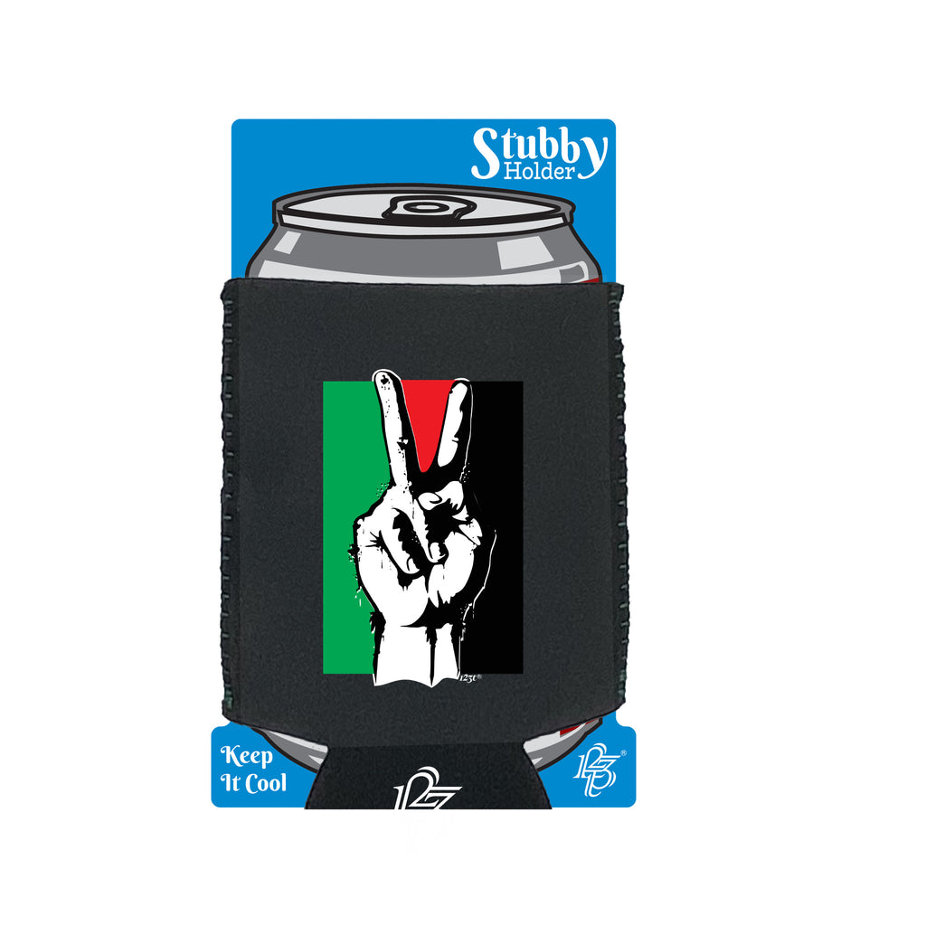 Free Palestine Peace - Funny Stubby Holder With Base