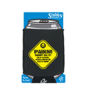 Warning Grumpy Old Git - Funny Stubby Holder With Base