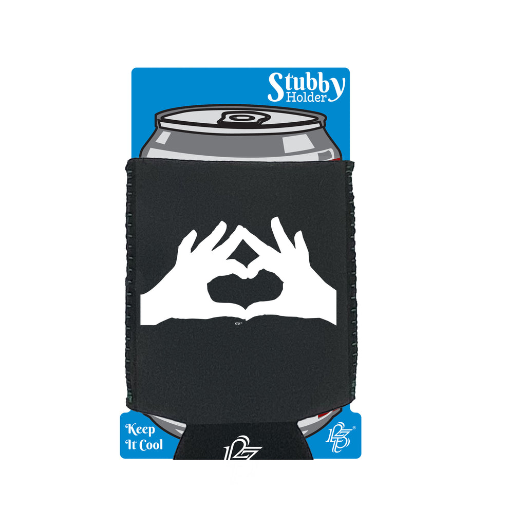 Heart Hands - Funny Stubby Holder With Base