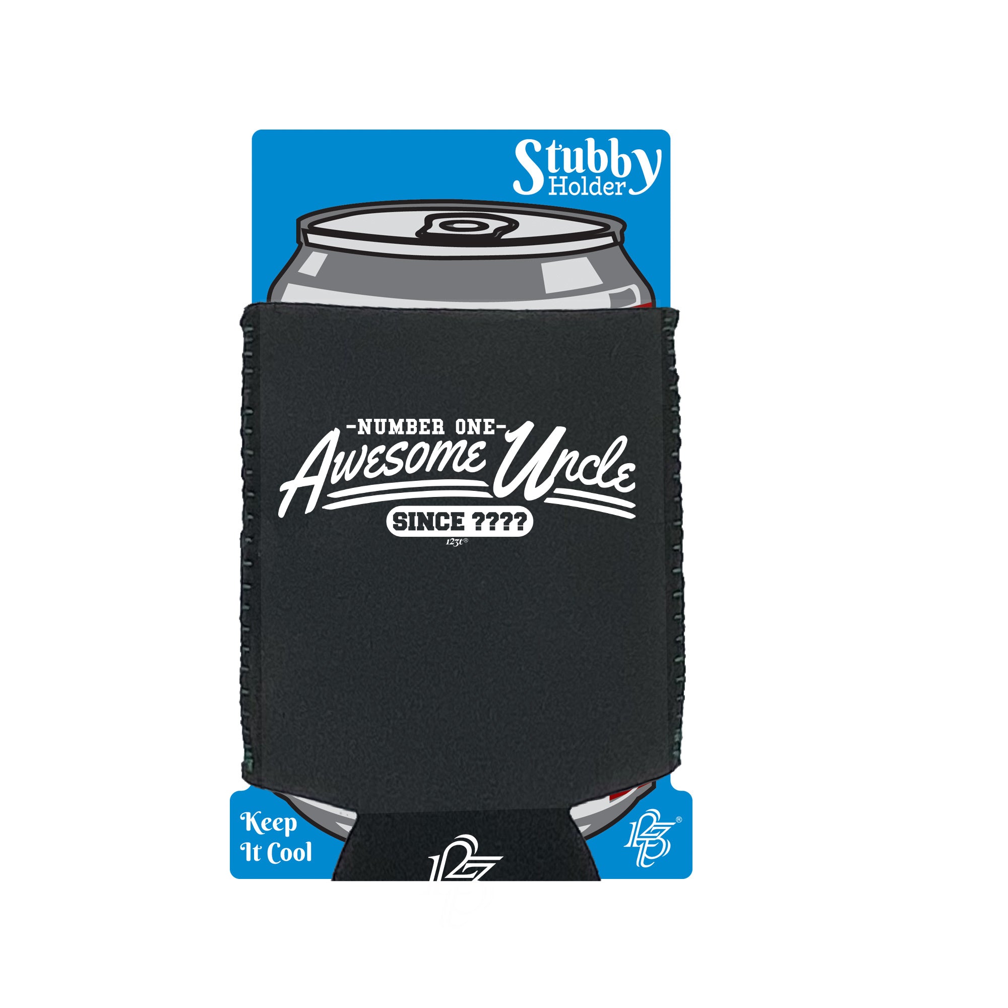 Awesome Uncle Since Your Year - Funny Stubby Holder With Base