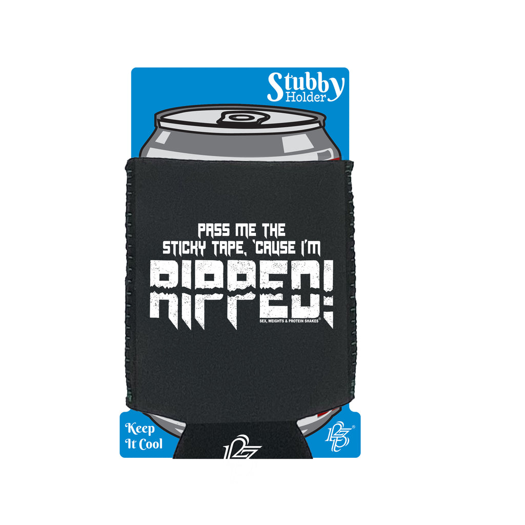 Swps Pass Me The Sticky Tape - Funny Stubby Holder With Base