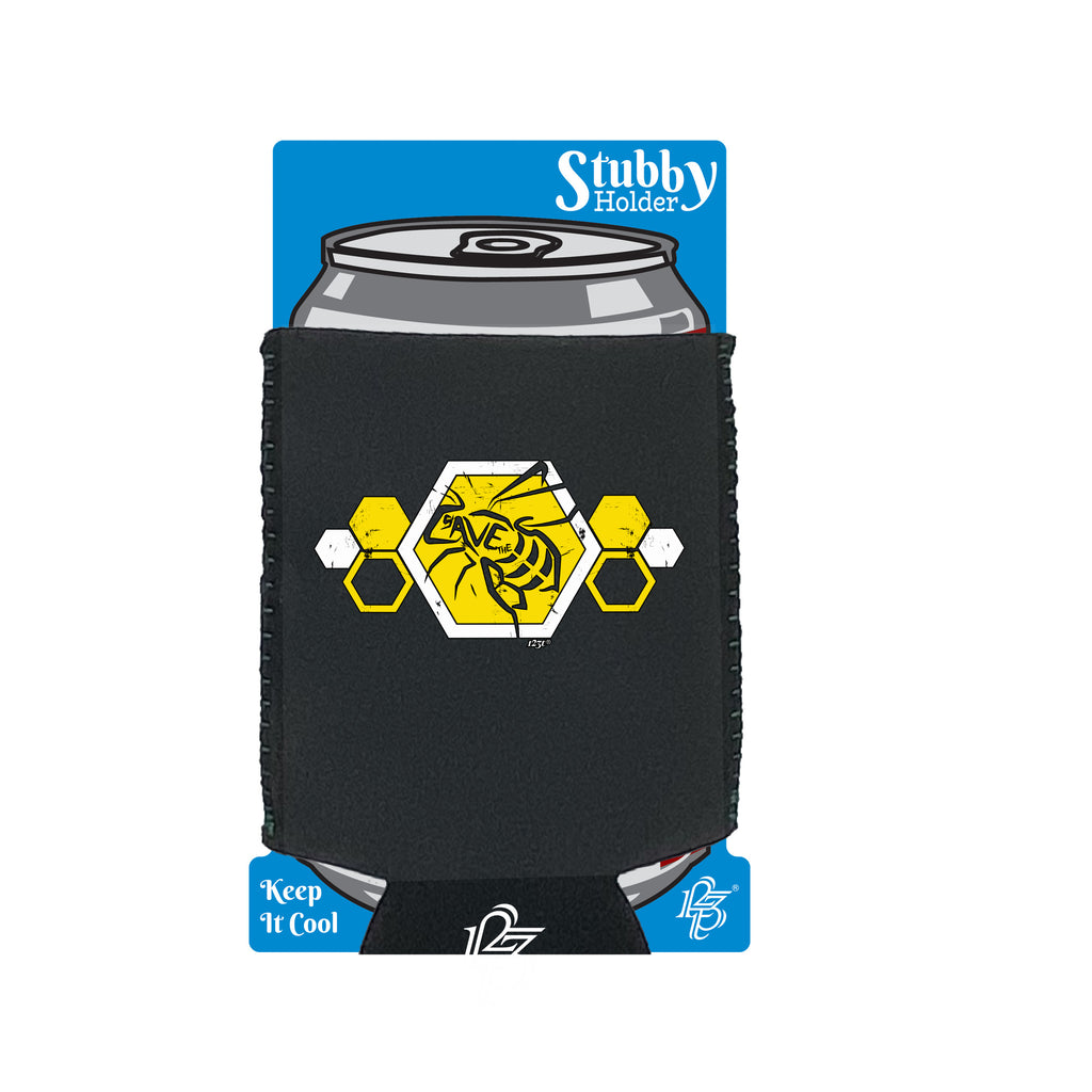 Save The Bees - Funny Stubby Holder With Base