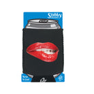 Biting Red Lips - Funny Stubby Holder With Base