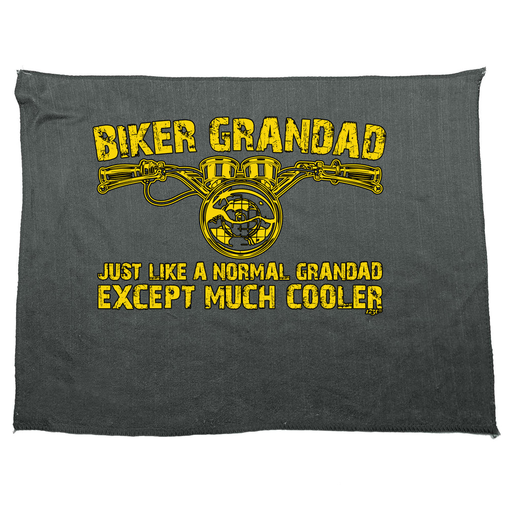 Biker Grandad - Funny Novelty Gym Sports Microfiber Towel