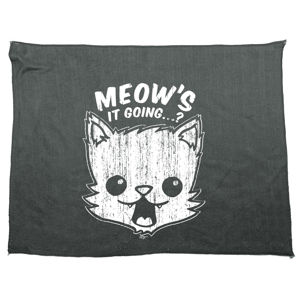 Meows It Going - Funny Novelty Gym Sports Microfiber Towel