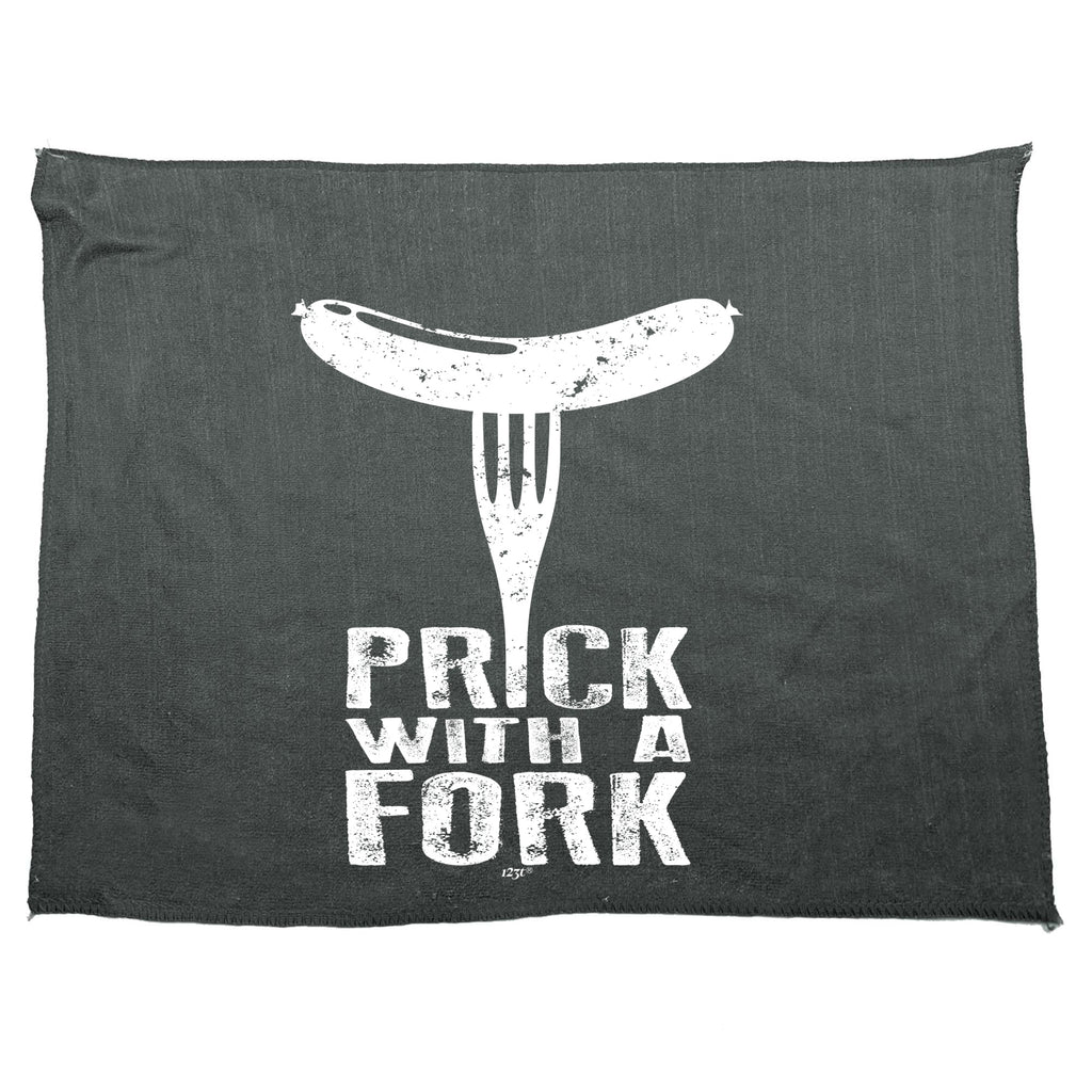 Prick With A Fork - Funny Novelty Gym Sports Microfiber Towel