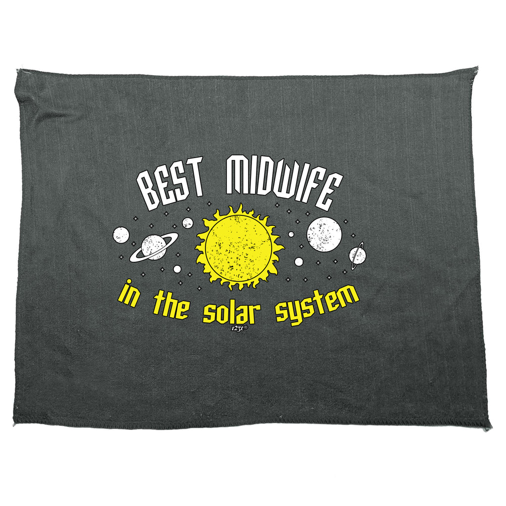 Best Midwife Solar System - Funny Novelty Gym Sports Microfiber Towel