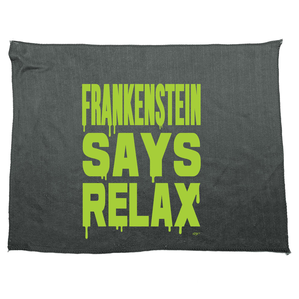 Frankenstein Says Relax - Funny Novelty Gym Sports Microfiber Towel