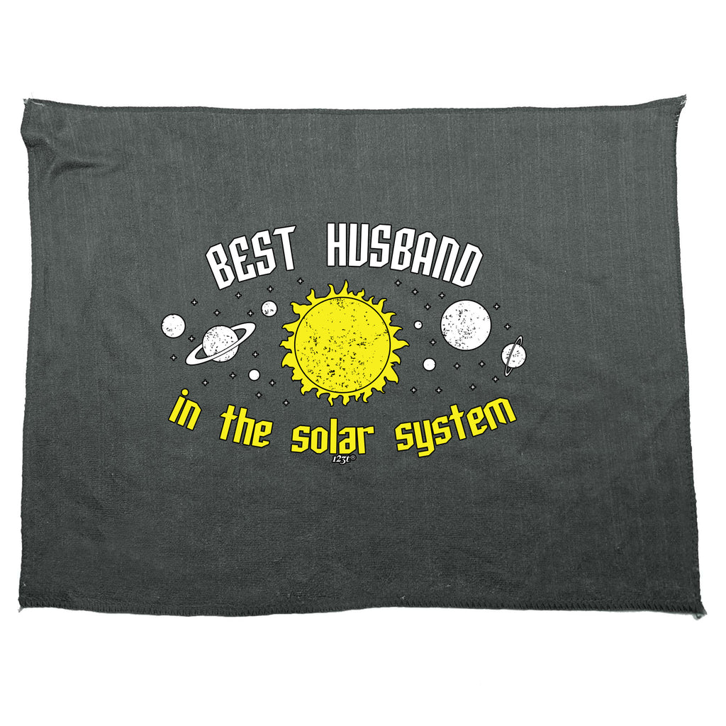Best Husband Solar System - Funny Novelty Gym Sports Microfiber Towel