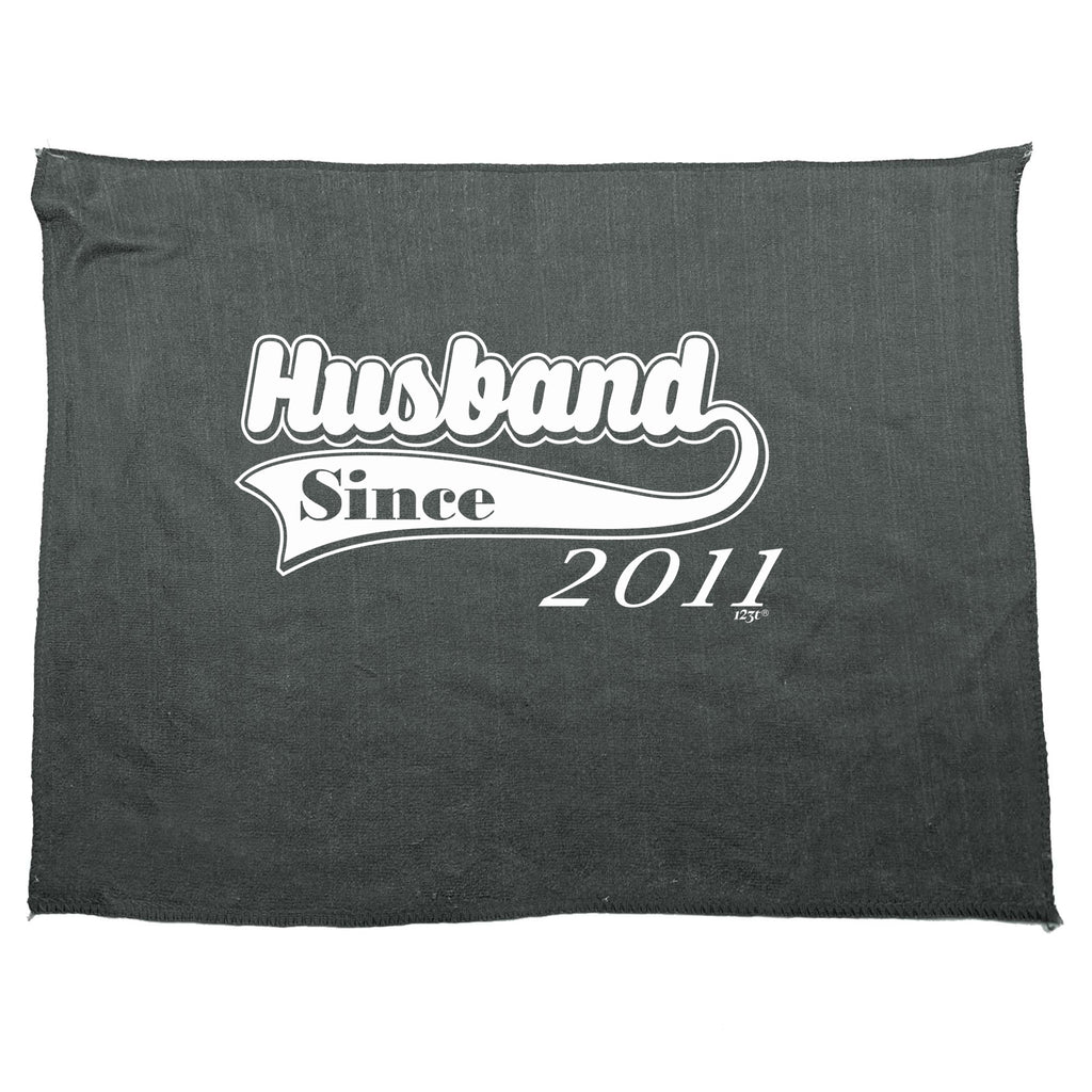 Husband Since 2011 - Funny Novelty Gym Sports Microfiber Towel