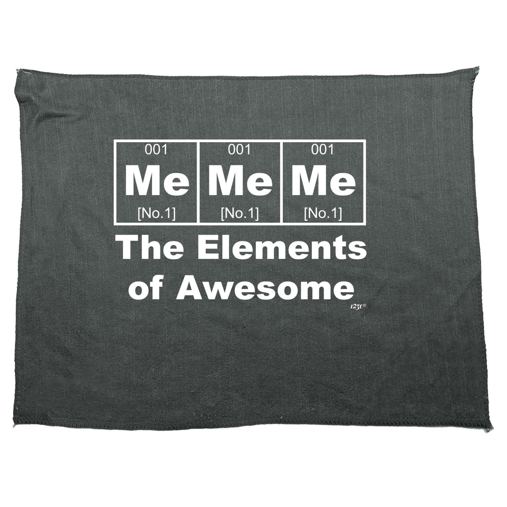 Me Me Me The Elements Of Awesome - Funny Novelty Gym Sports Microfiber Towel