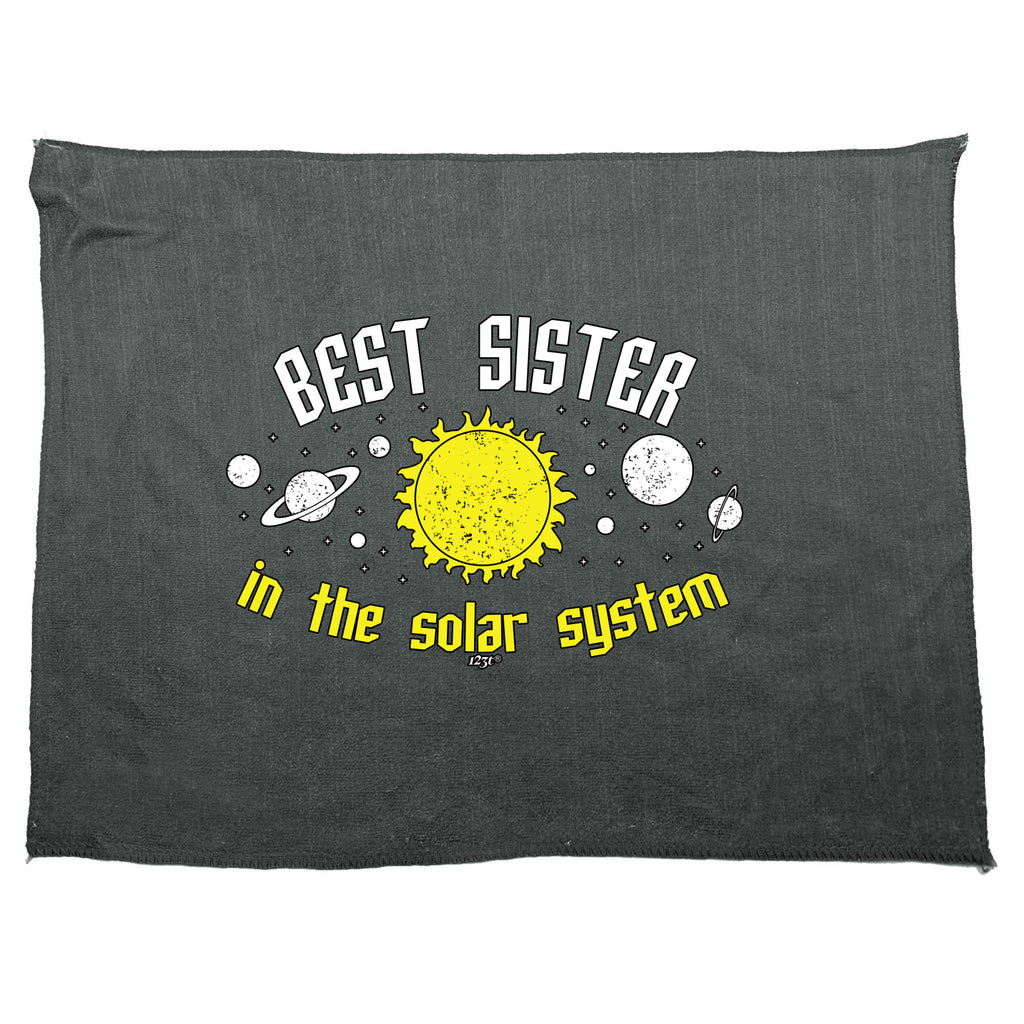 Best Sister Solar System - Funny Novelty Gym Sports Microfiber Towel