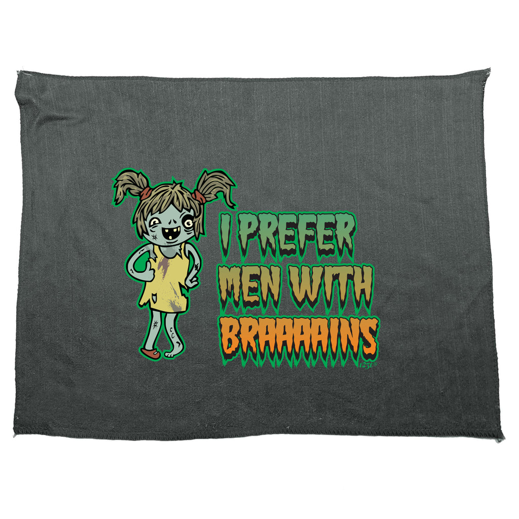 Zombie Prefer Men With Braaaains - Funny Novelty Gym Sports Microfiber Towel