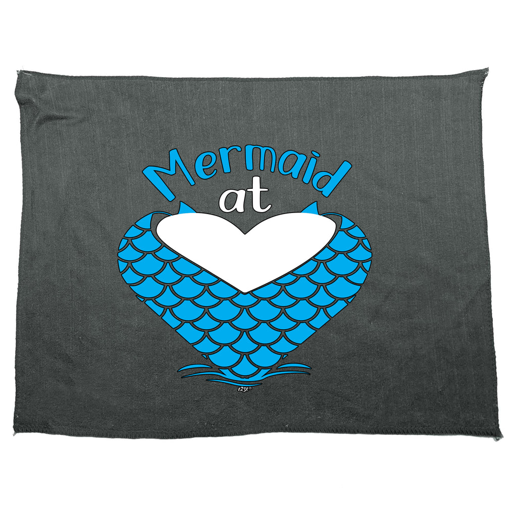 Mermaid At Heart - Funny Novelty Gym Sports Microfiber Towel