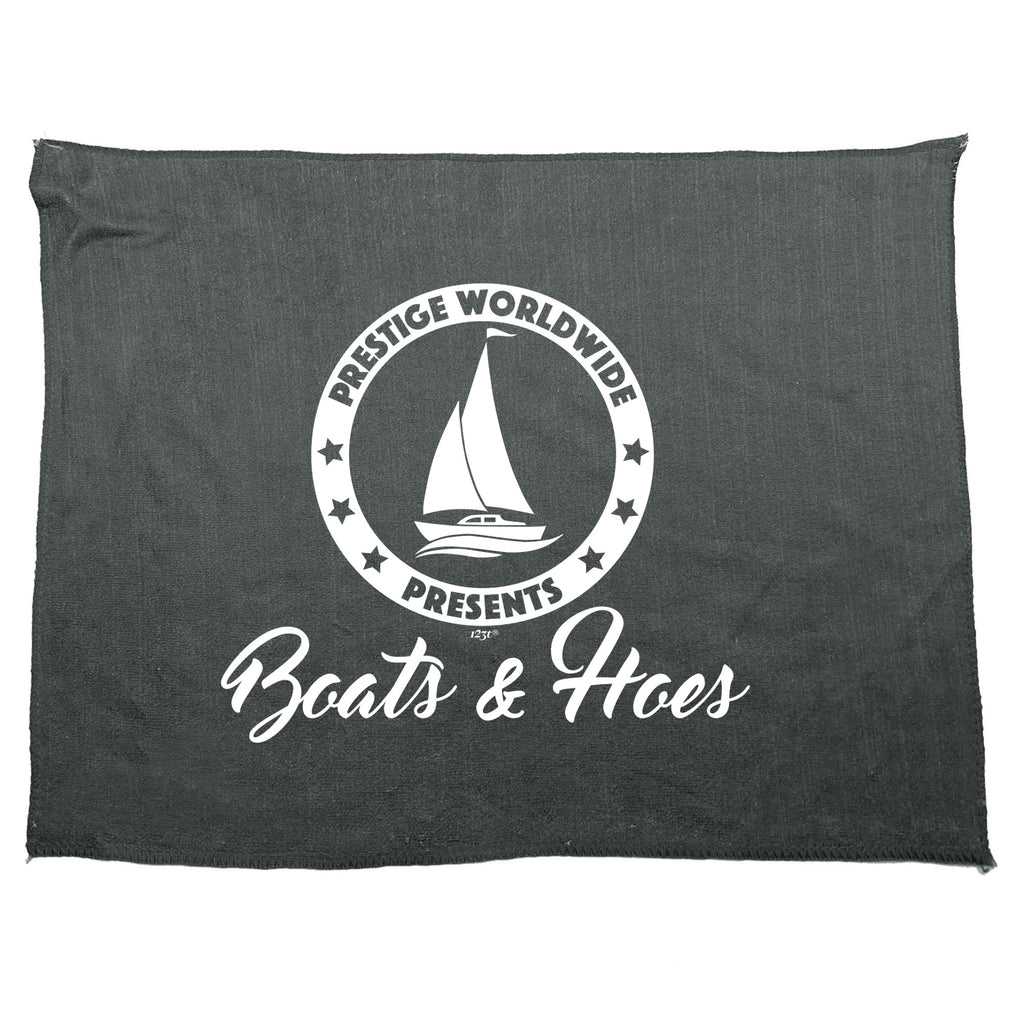 Boats And Hoes Ocean Bound - Funny Novelty Gym Sports Microfiber Towel