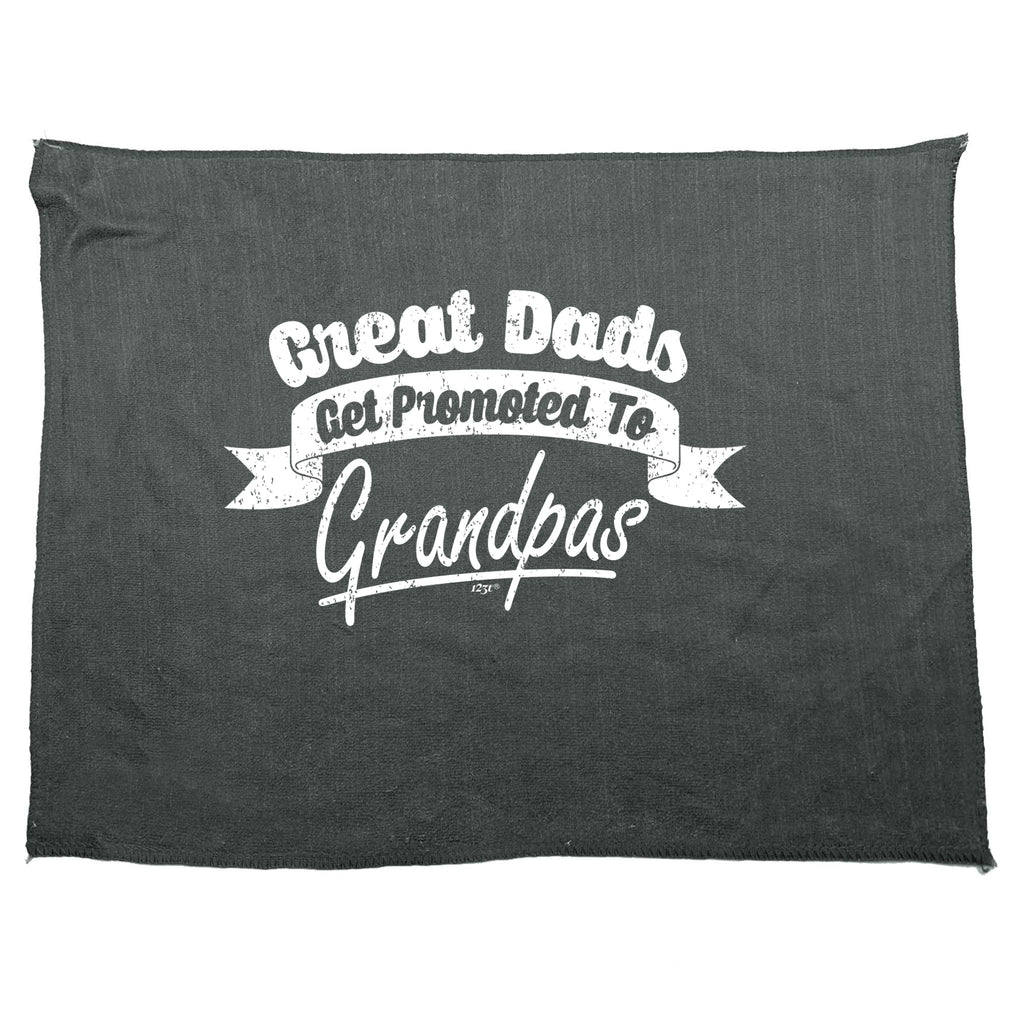 Great Dads Get Promoted - Funny Novelty Gym Sports Microfiber Towel