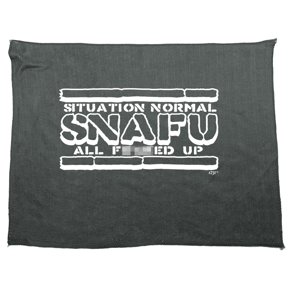 Situation Normal Snafu All - Funny Novelty Gym Sports Microfiber Towel