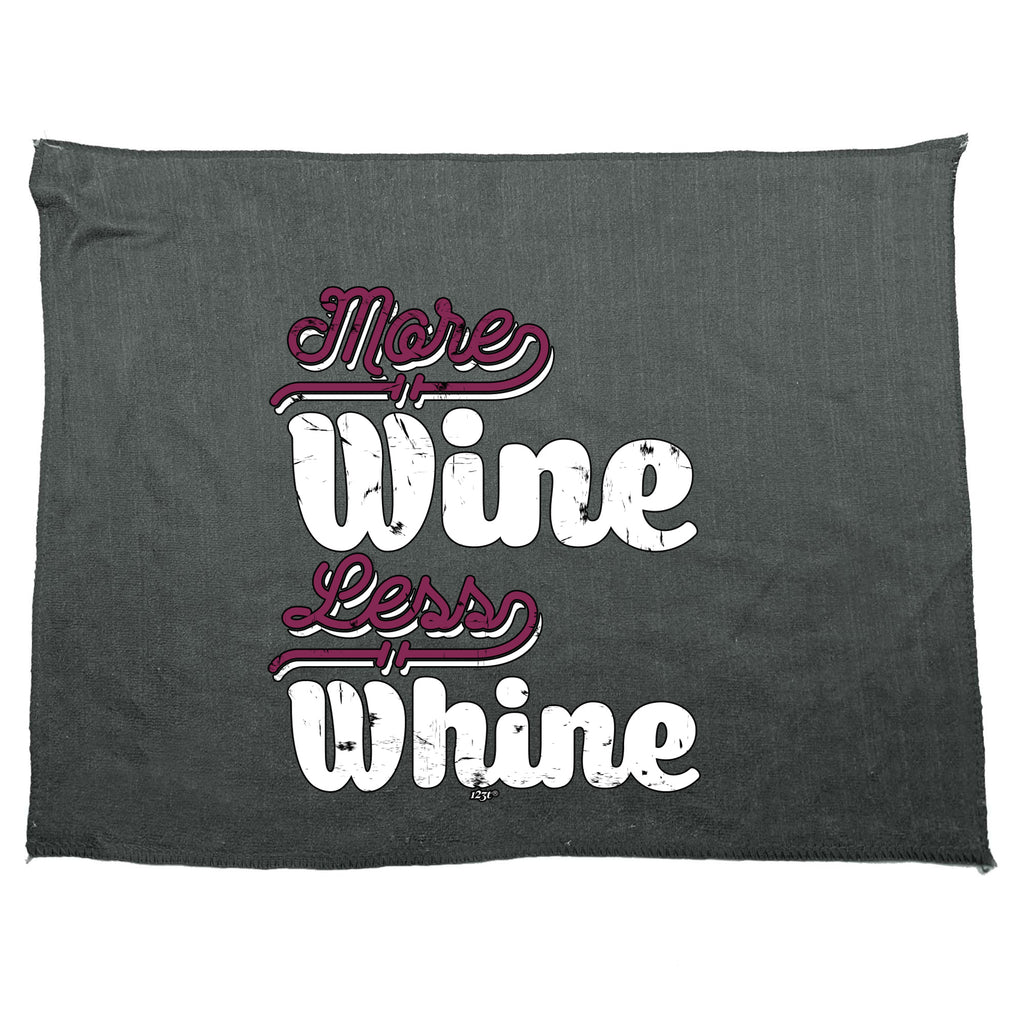 More Wine Less Whine - Funny Novelty Gym Sports Microfiber Towel