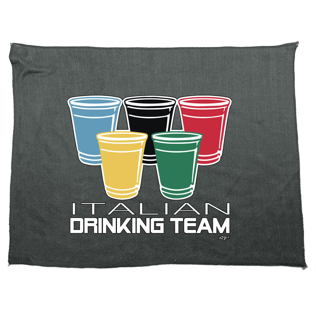 Italian Drinking Team Glasses - Funny Novelty Gym Sports Microfiber Towel