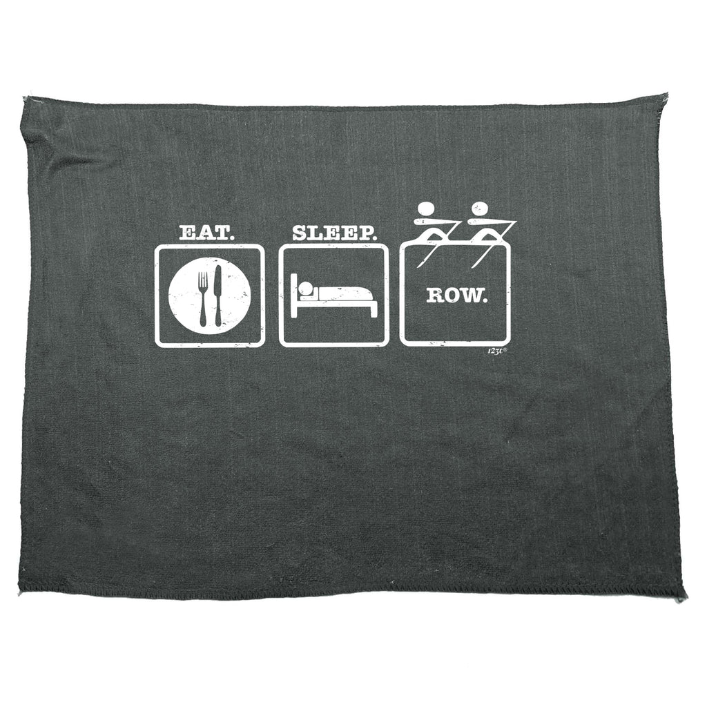 Eat Sleep Row - Funny Novelty Gym Sports Microfiber Towel