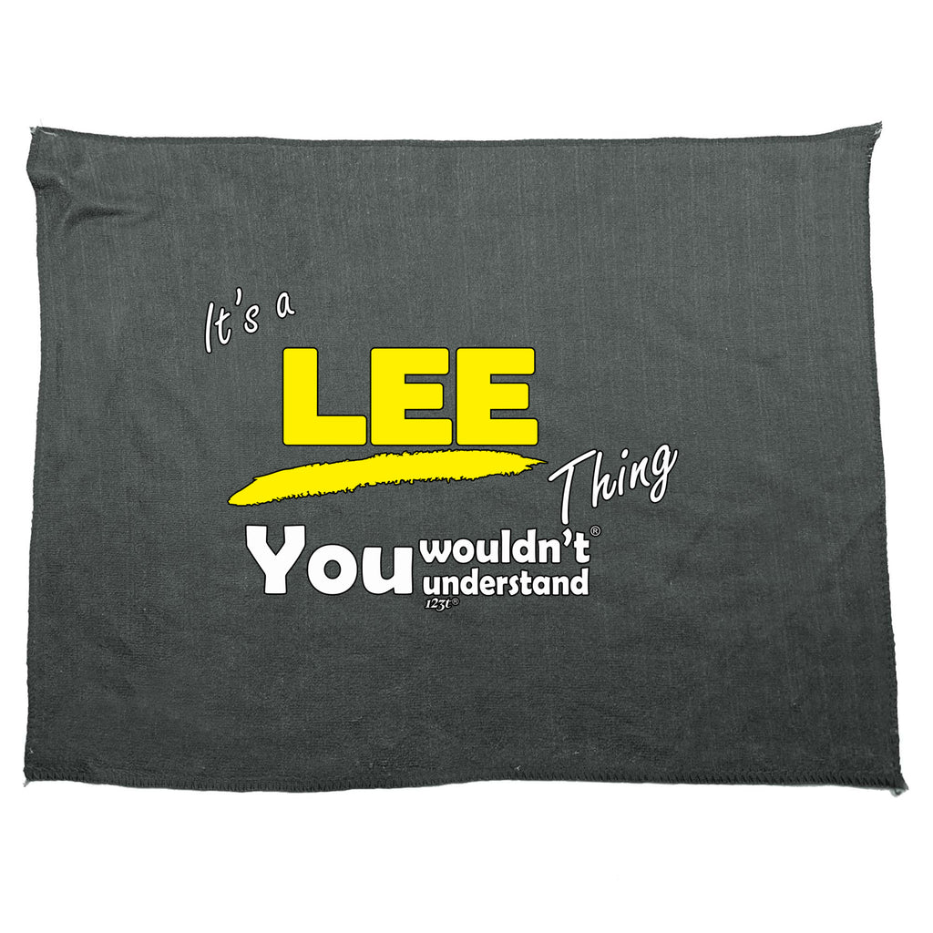 Lee V1 Surname Thing - Funny Novelty Gym Sports Microfiber Towel