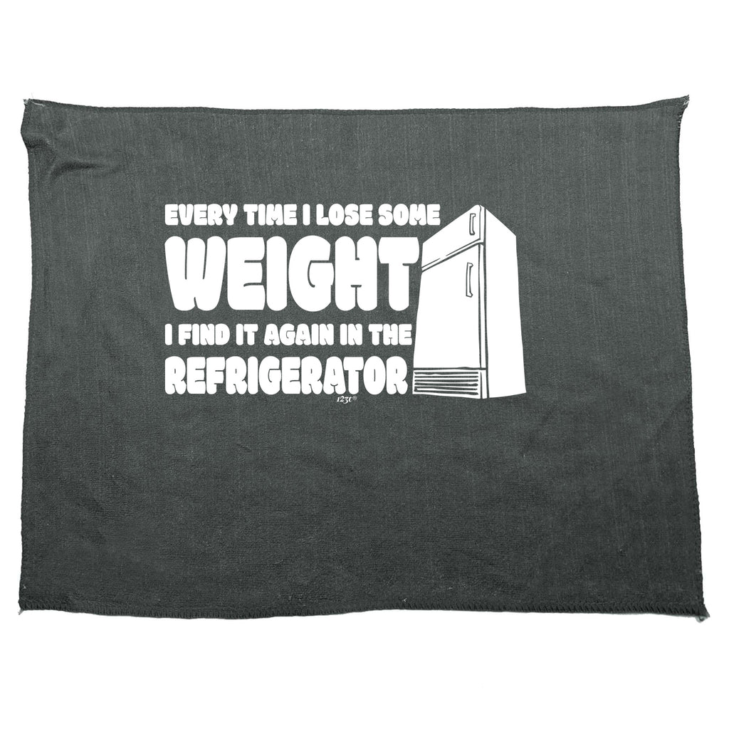 Every Time Lose Some Weight Refrigerator - Funny Novelty Gym Sports Microfiber Towel