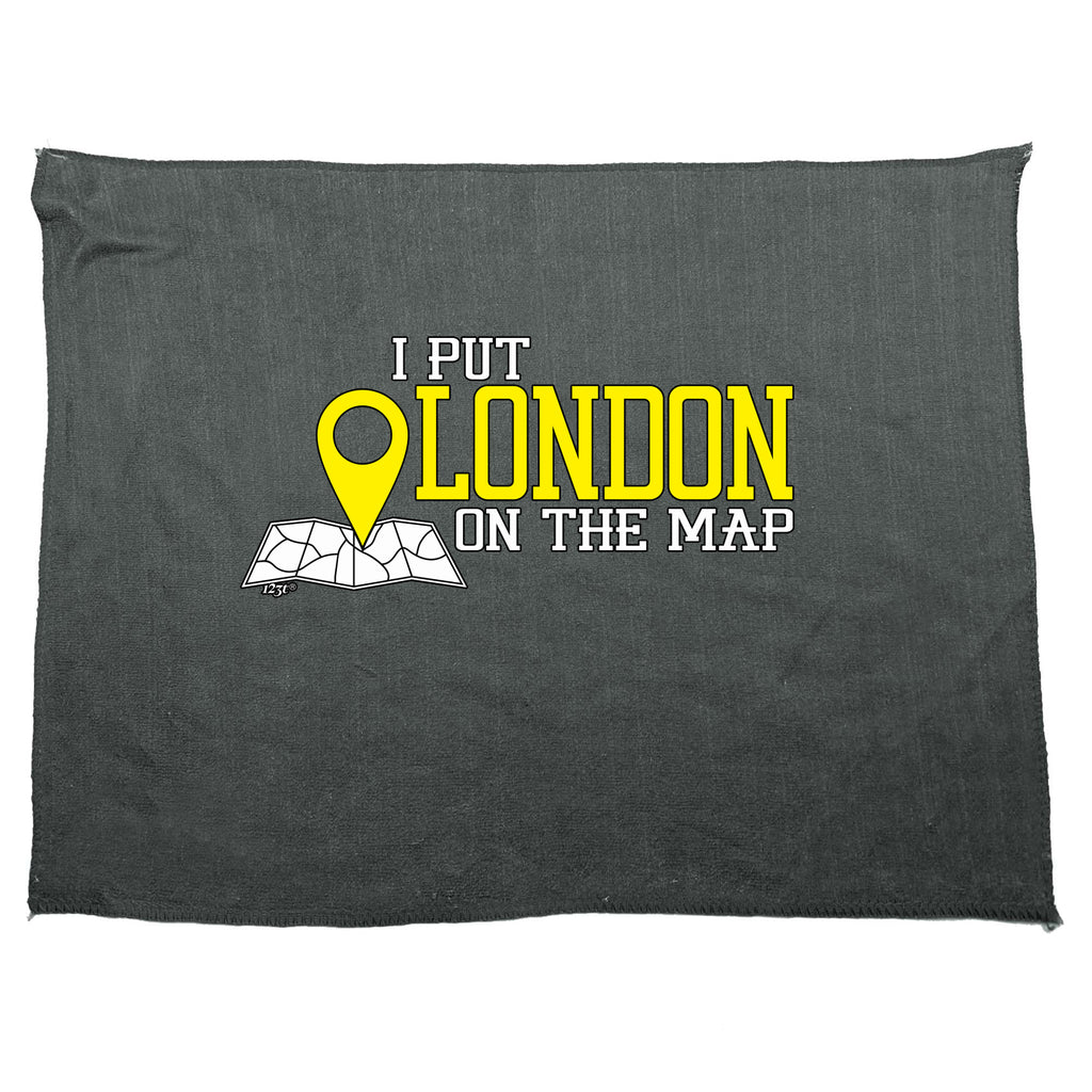 Put On The Map London - Funny Novelty Gym Sports Microfiber Towel