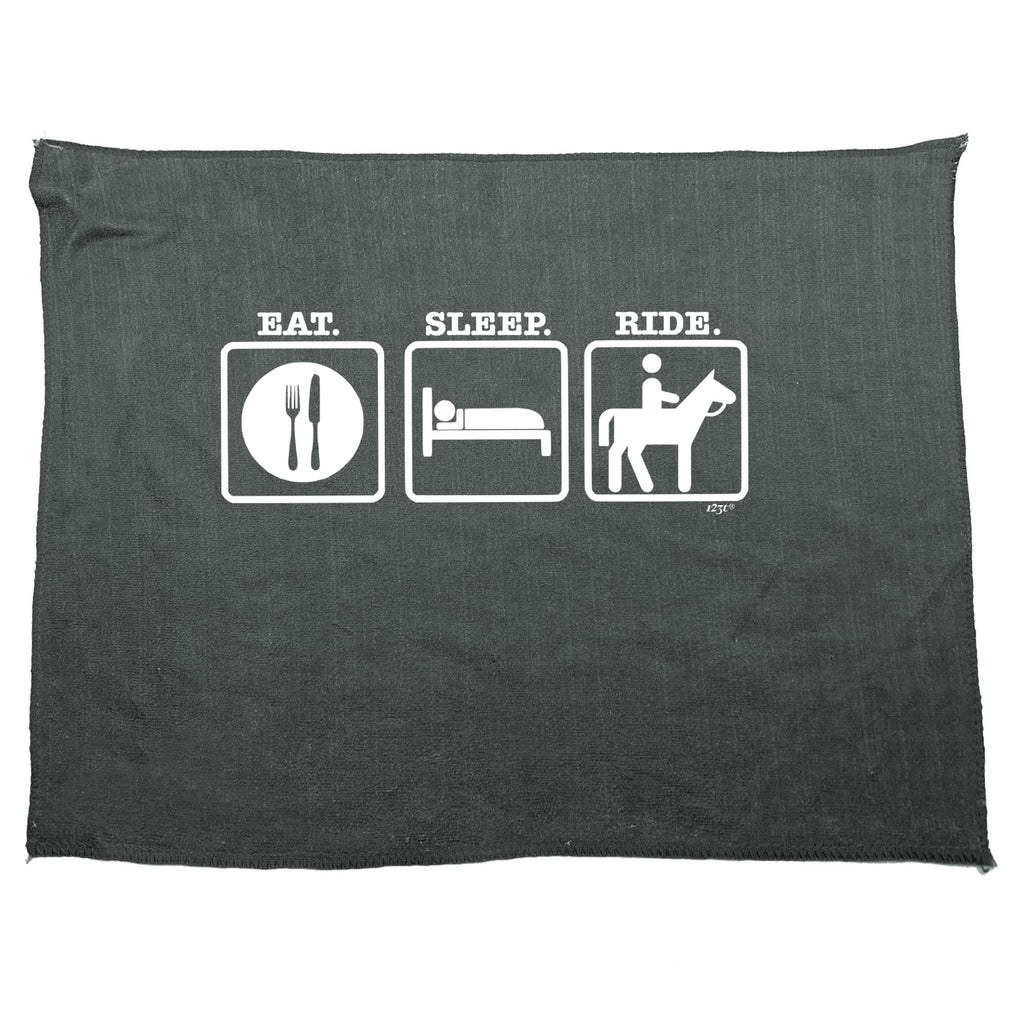 Eat Sleep Ride Horse - Funny Novelty Gym Sports Microfiber Towel