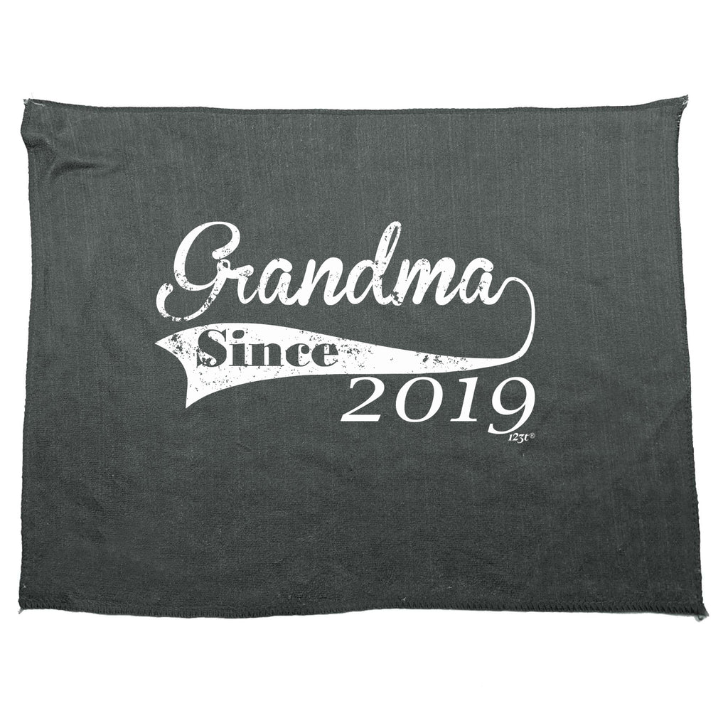 Grandma Since 2019 - Funny Novelty Gym Sports Microfiber Towel