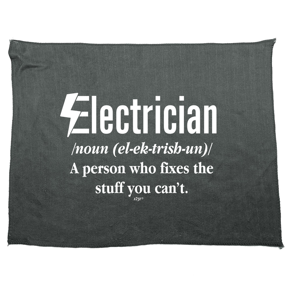 Electrician Noun Sparky - Funny Novelty Gym Sports Microfiber Towel