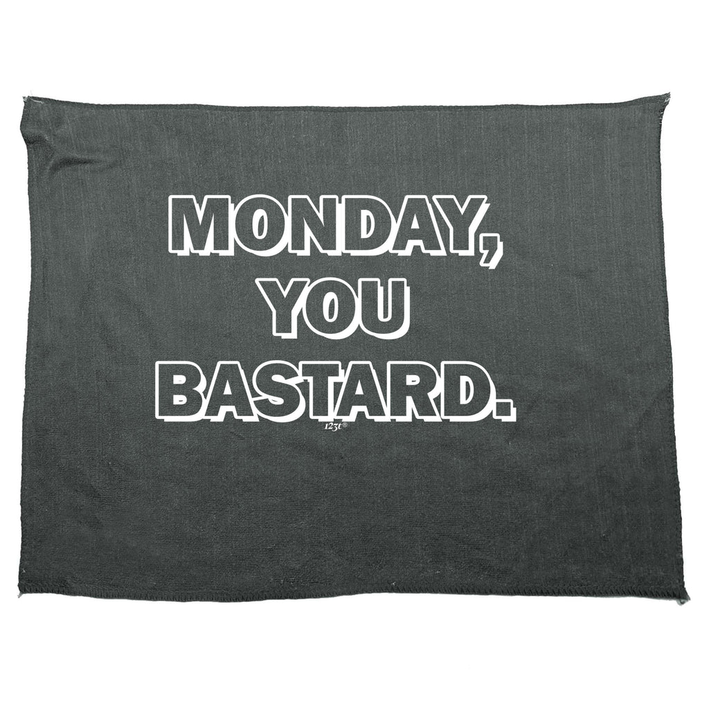 Monday You Bastard - Funny Novelty Gym Sports Microfiber Towel