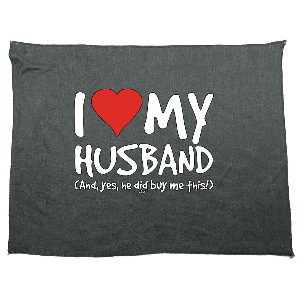 Love My Husband And Yes - Funny Novelty Gym Sports Microfiber Towel