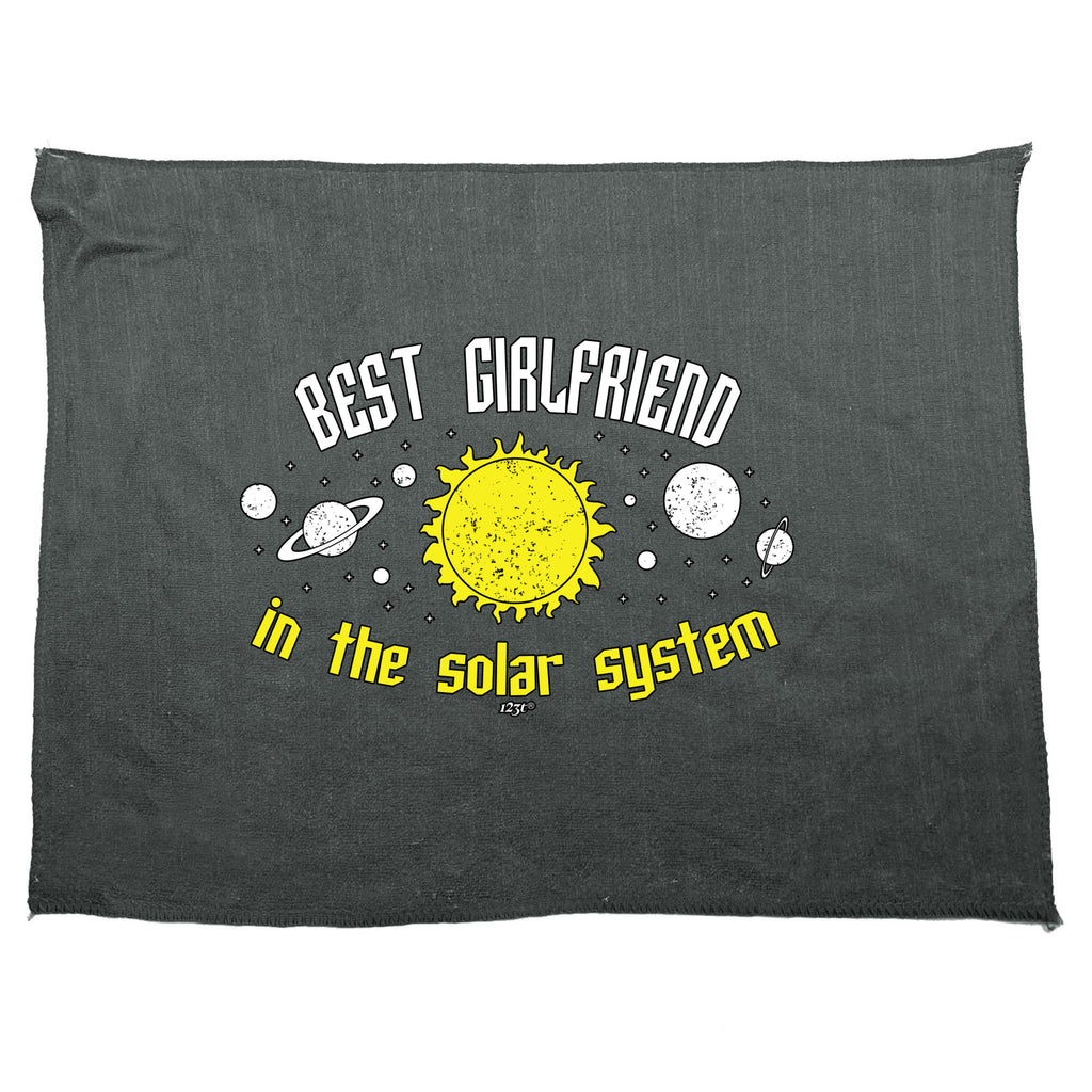 Best Girlfriend Solar System - Funny Novelty Gym Sports Microfiber Towel