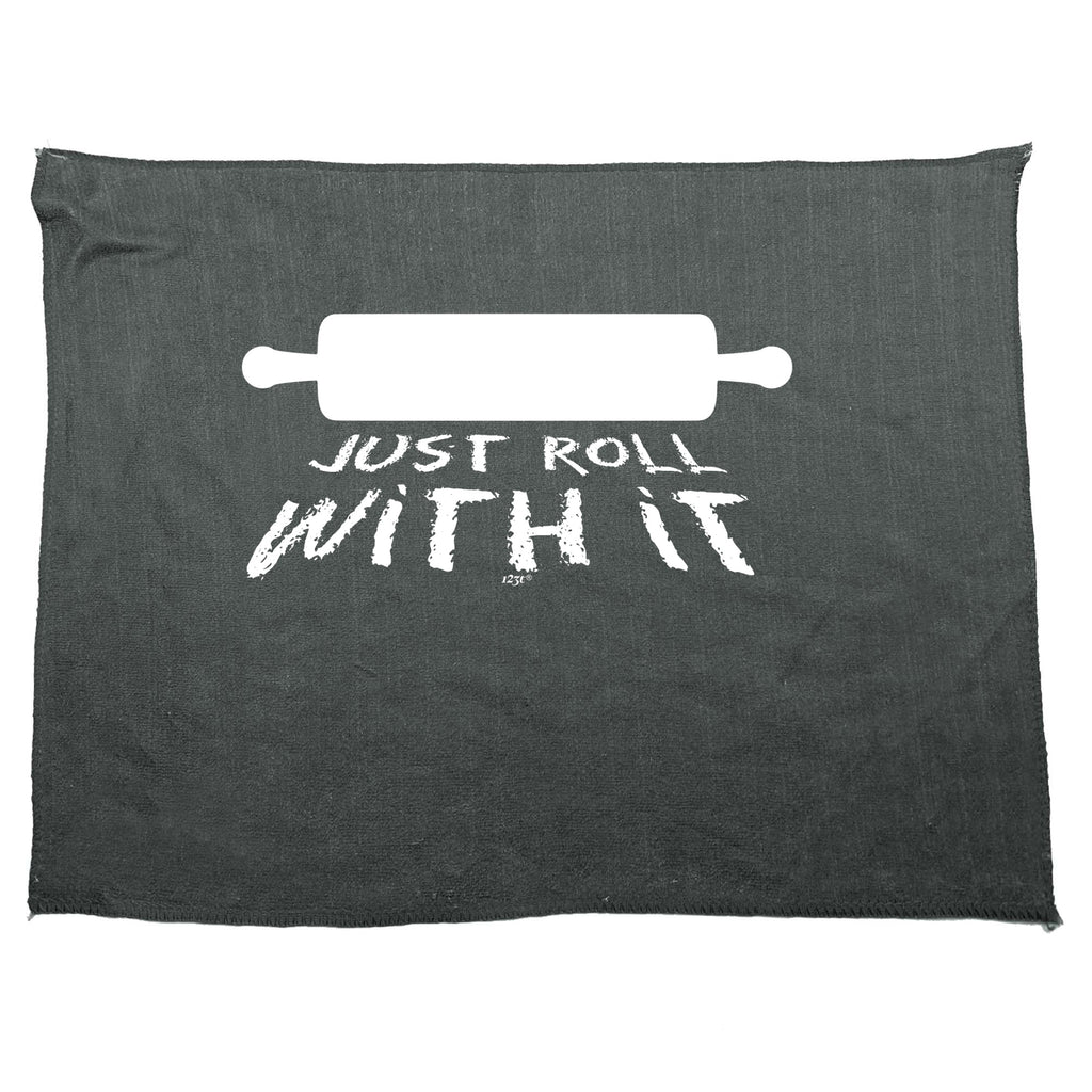 Just Roll With It - Funny Novelty Gym Sports Microfiber Towel
