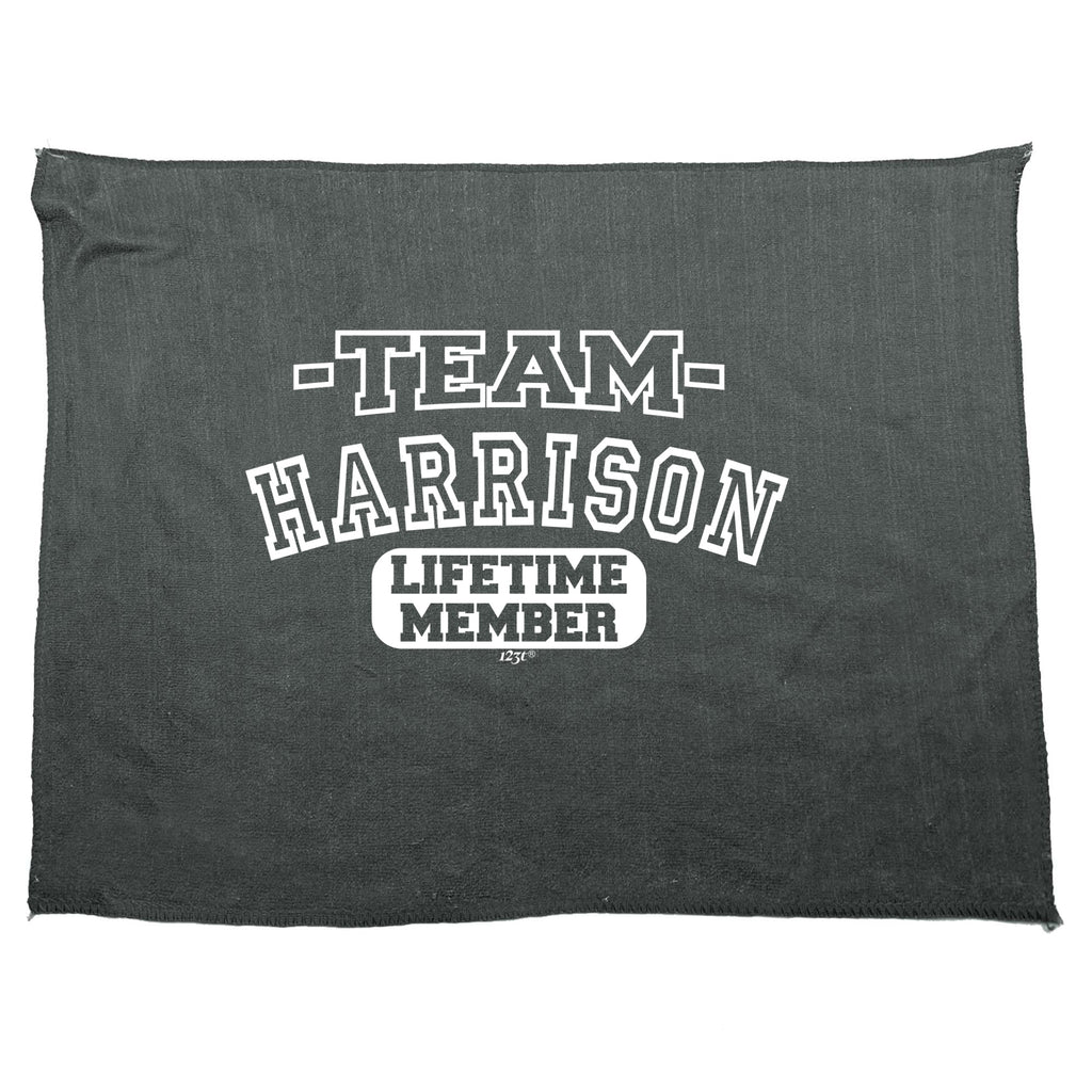 Harrison V2 Team Lifetime Member - Funny Novelty Gym Sports Microfiber Towel