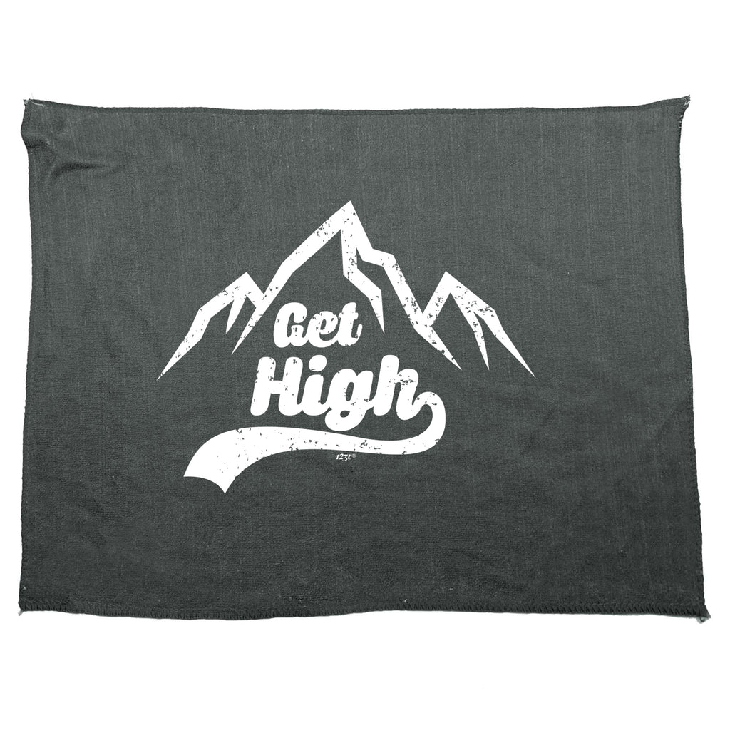 Get High Snow Mountains - Funny Novelty Gym Sports Microfiber Towel