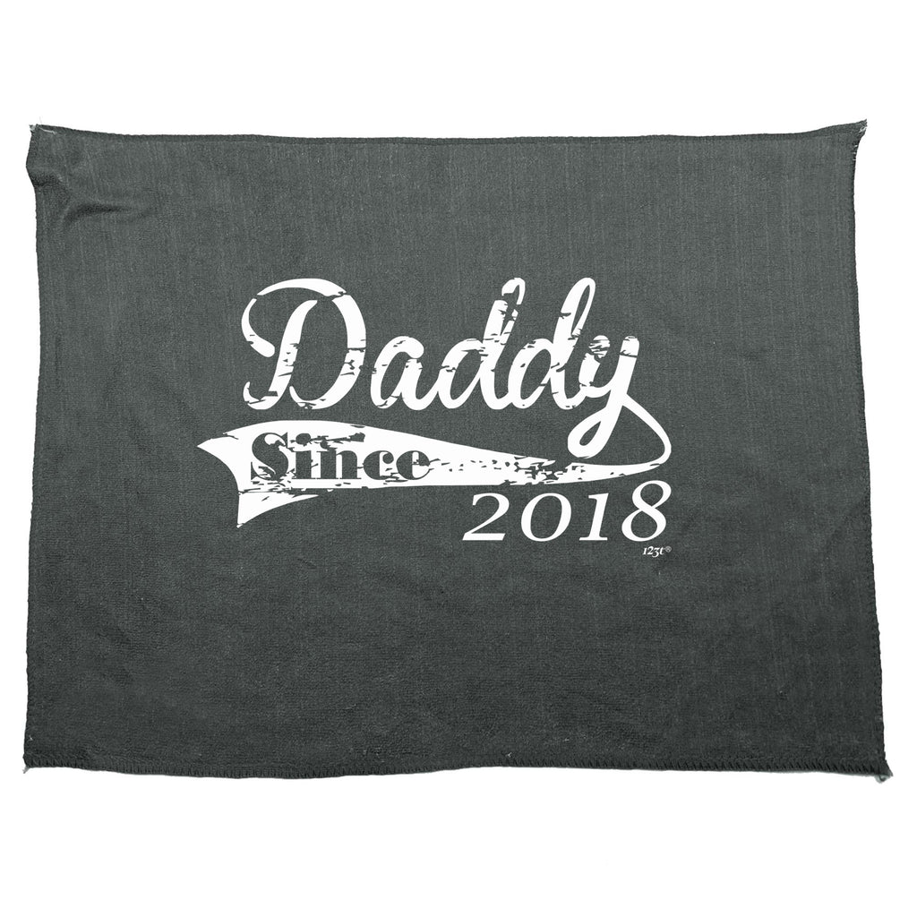 Daddy Since 2018 - Funny Novelty Gym Sports Microfiber Towel