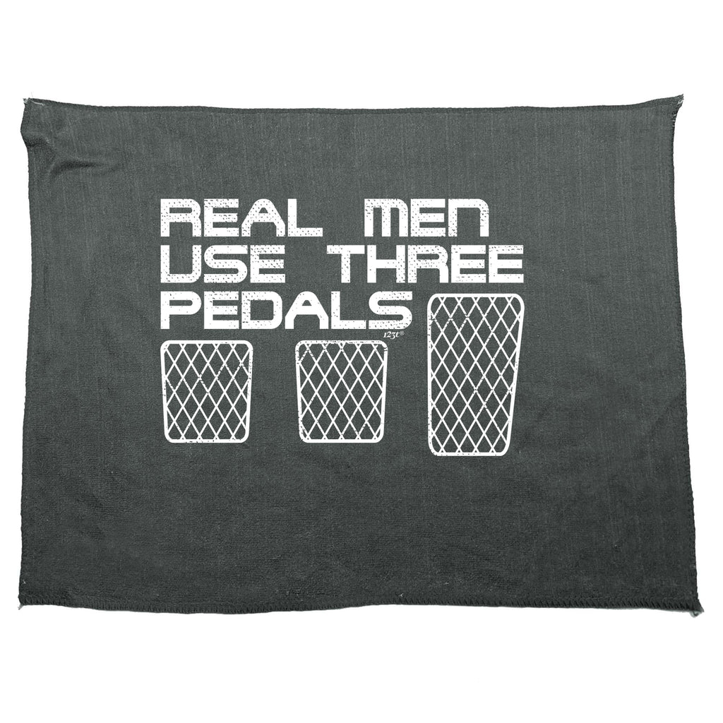 Real Men Use Three Pedals - Funny Novelty Gym Sports Microfiber Towel