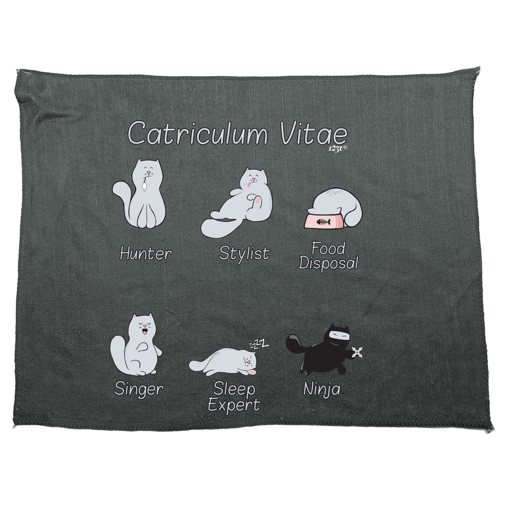 Catriculum Vitae Cat - Funny Novelty Gym Sports Microfiber Towel