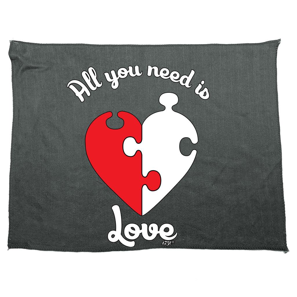 All You Need Is Love Jigsaw - Funny Novelty Gym Sports Microfiber Towel