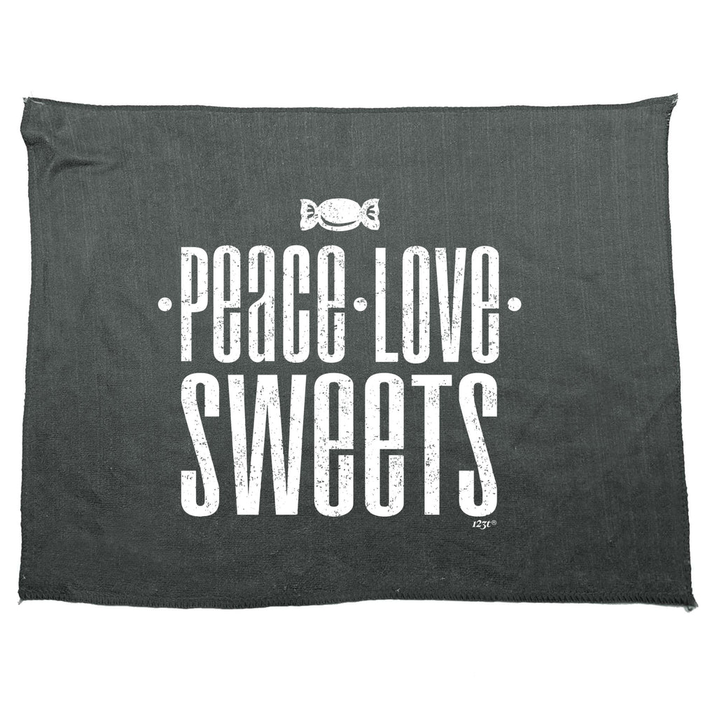 Peace Love Sweets - Funny Novelty Gym Sports Microfiber Towel