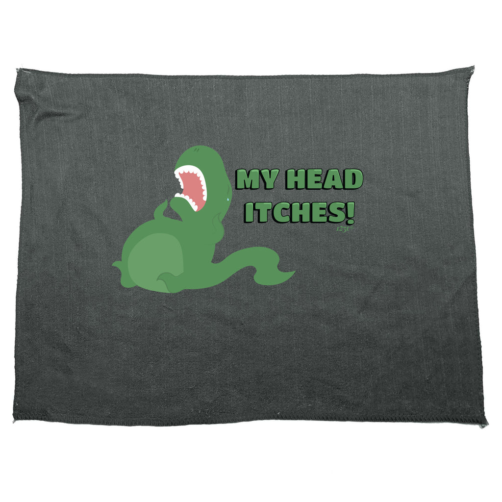 My Head Itches Dinosaur T Rex - Funny Novelty Gym Sports Microfiber Towel